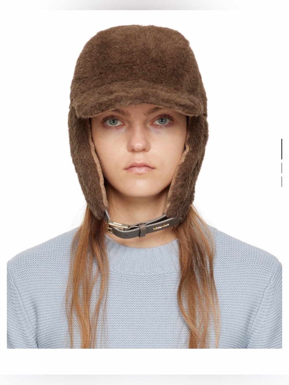Max Mara brown Piroga alpaca cashmere cap